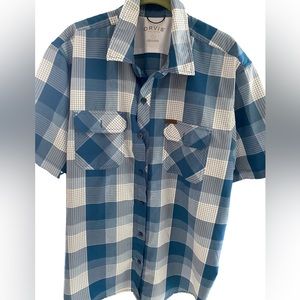 Orvis Classic Collection Shirt. Large. Blue plaid